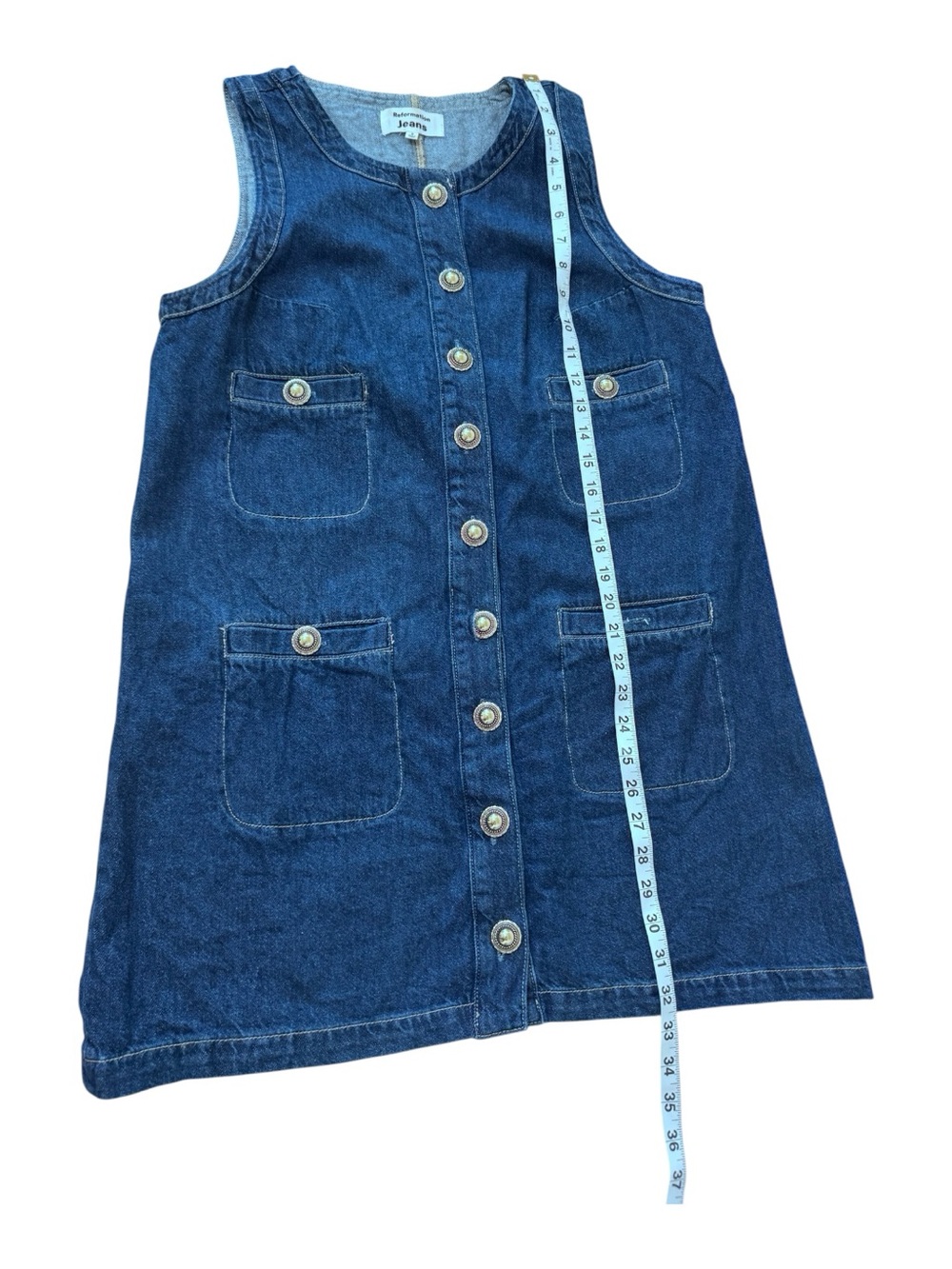 Reformation Jeans Blue and White Label - Picture 3 of 8